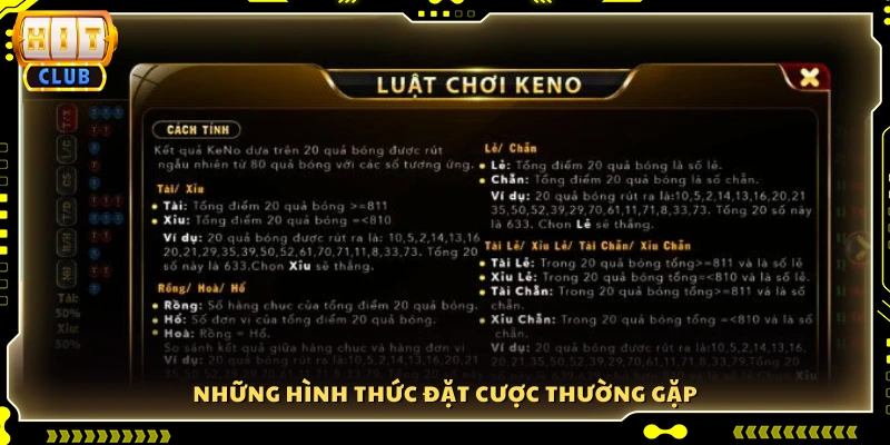 Những hình thức đặt cược thường gặp